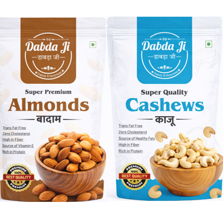 Almonds & Cashews | Combo (200g. x 2) | Dabda Ji