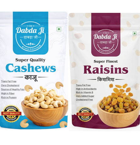 Cashews & Raisins | Combo (200g. x 2) | Dabda Ji