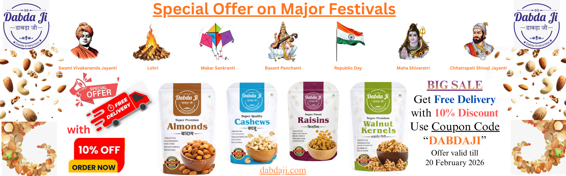 Dabda Ji - Online Store - Buy Super Premium Dry Fruits & Nuts in India